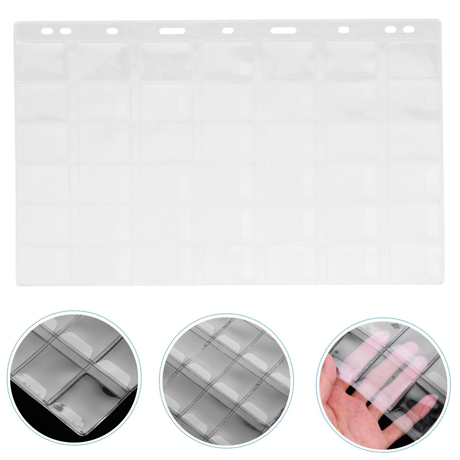SHINEOFI 10fogli Raccoglitore Monete Trasparente Pagine Per Collezionisti Per Monete Resistente e Durevole Ottimo Per Mostrare e Conservare