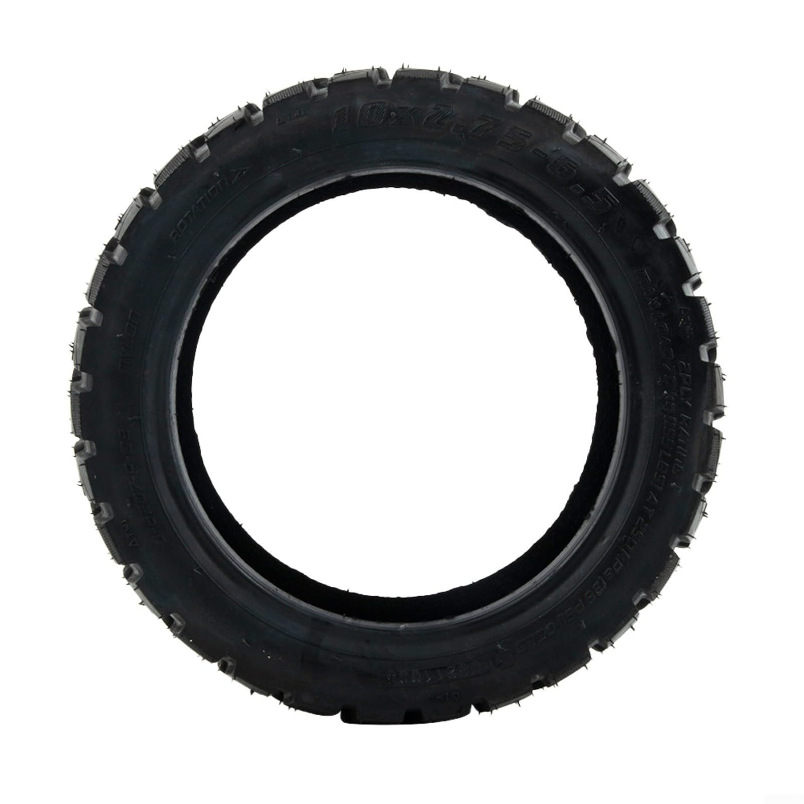 Pneu de scooter électrique 10 x 2.75-6.5 - Pneu tout-terrain sans chambre à air - Roue de rechange en caoutchouc noir - Pour usage privé - 25,4 cm - 70/65-6.5