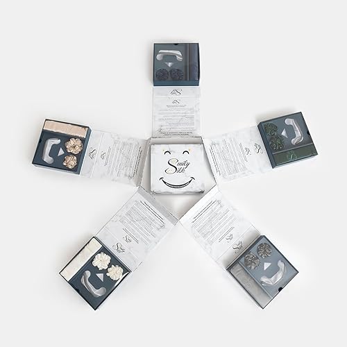 Vista 6 de Smily - Funda de almohada de seda para cabello y piel, 100 % seda de morera 22Momme 6A, con cremallera, transpirable, refrescante, Paquete Smily N