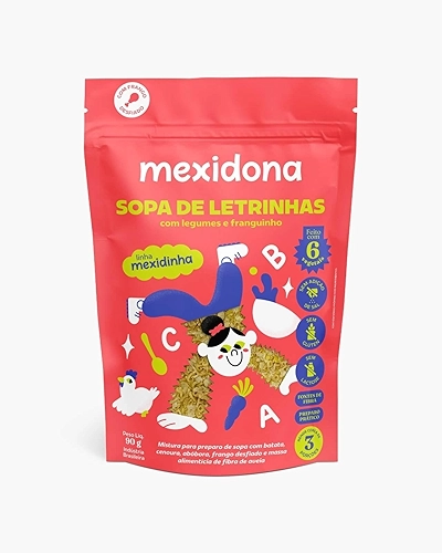 SOPA DE LETRINHAS com legumes e franguinho Mexidinha 90g