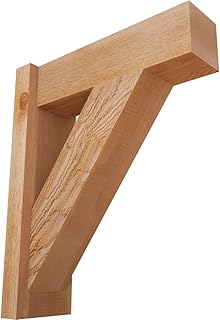 6"W x 18"D x 22"H Traditional Block Rough Sawn Outlooker, Western Red Cedar