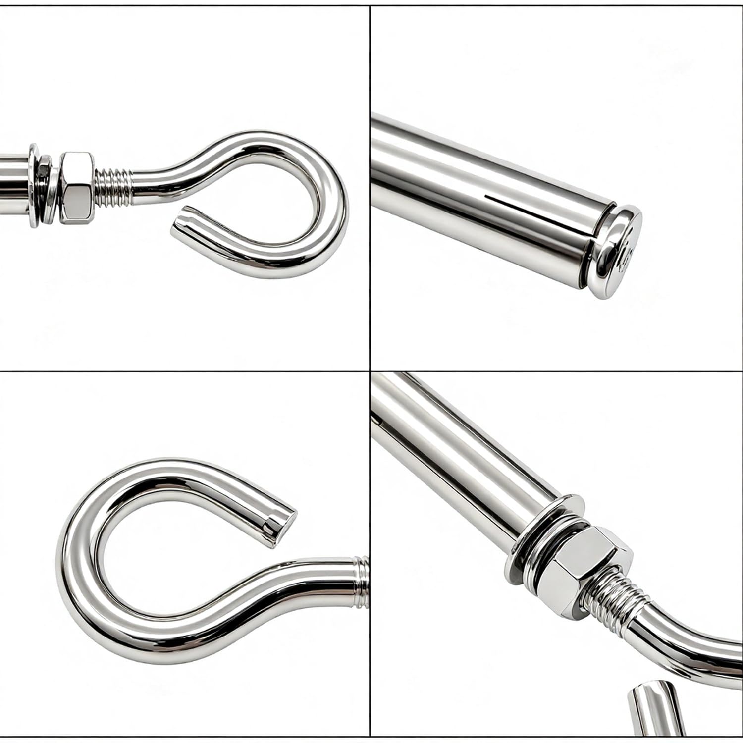 1/4"(M6) Expansion Concrete Wall Anchors Eyebolt (Pack of 5)