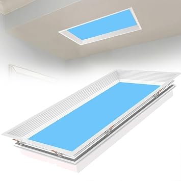 Remote Control LED Blue Sky Ceiling Light, 72W Indoor Artificial Skylight