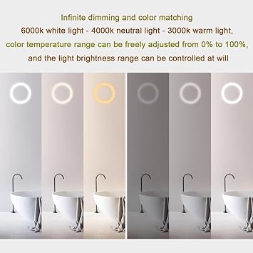 Smart Illuminated LED Bathroom Mirror,Bathroom Mirror with LED Lights,Energy-Saving LED Smart Mirrors,LED Mirror for Bathroom,with Demister Pad and Smart Touch Switch(H50*W70cm/H19.7*W27.6IN)