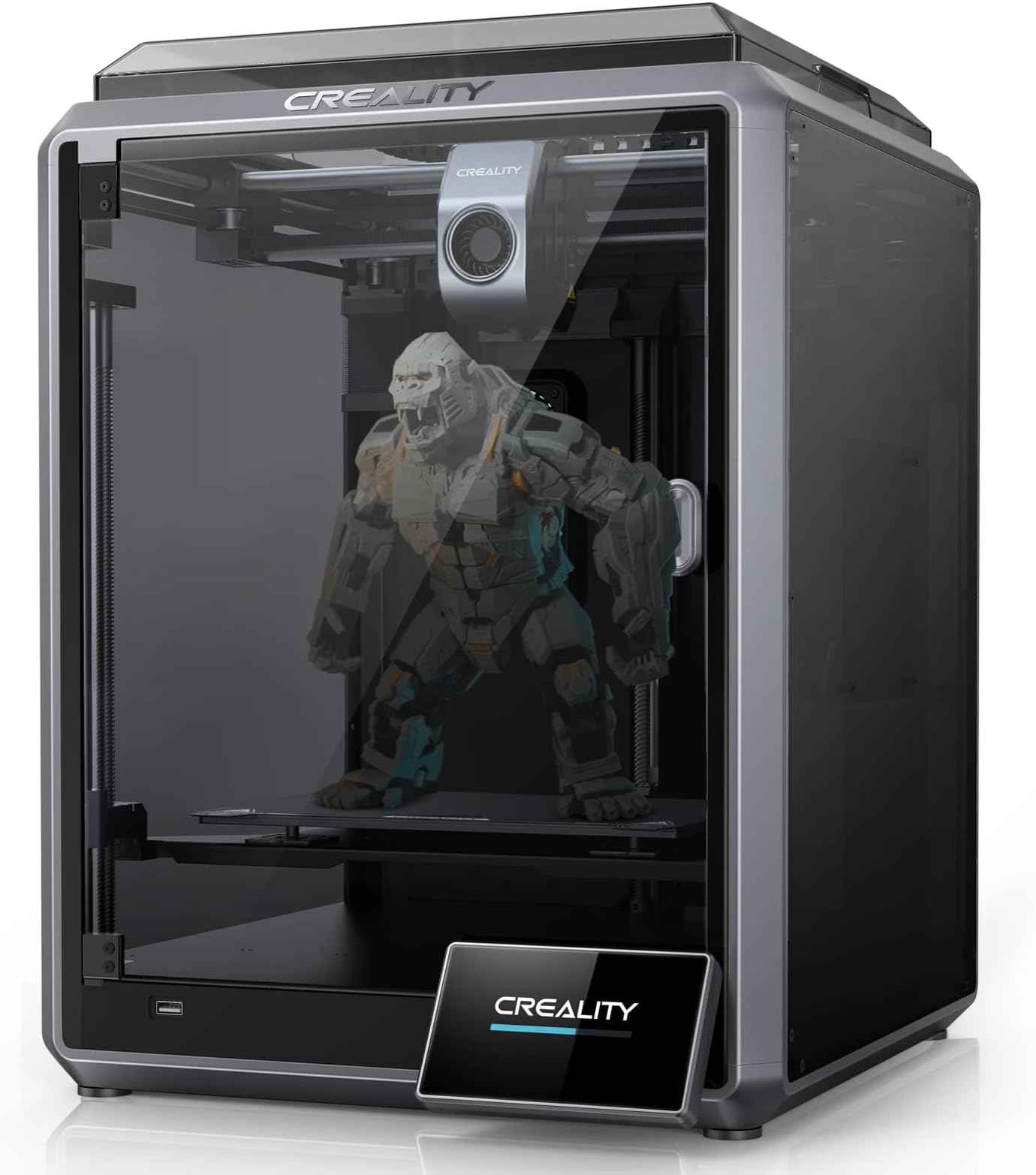Creality3D Printer K1, 600mm/s Printing Speed, 20000mm/s²Acceleration, 32mm³/s Max Flow Hotend, Hands-free Auto Leveling, Self-test with One Tap, Solve Ringing with G-sensor, Print Size 220*220*250mm