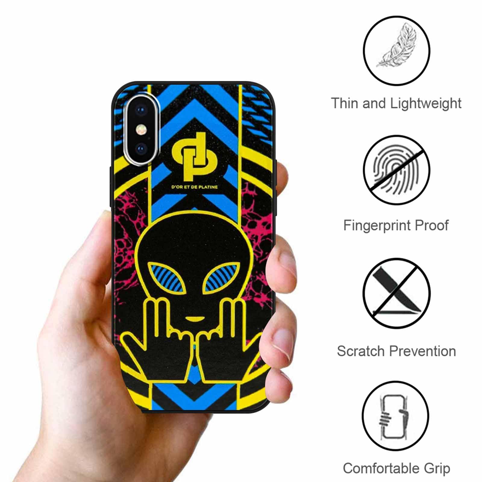 JuL Cover Per IPhone X/XS (5,8'') – 2 Confezioni – Custodia In TPU Con Design Rapper Star – Morbida E Antiurto - 2