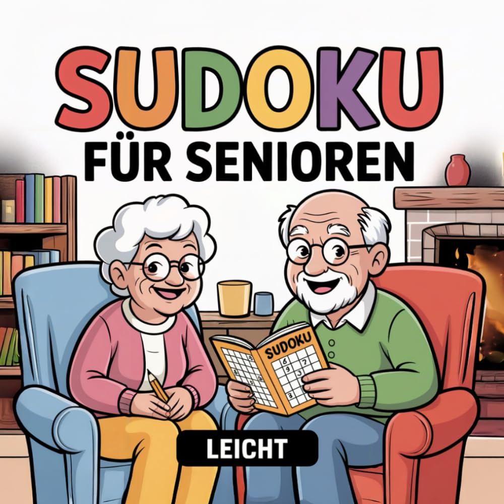 SUDOKU FÜR SENIOREN - LEICHT: 100 Sudoku-Rätsel in großer Schrift --- ideal für ältere Leute oder Personen mit Sehschwäche --- mit Lösungsteil