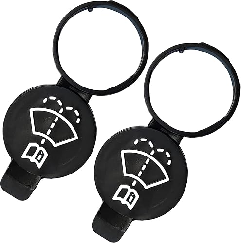 2 tapas de repuesto para depósito de líquido para limpiaparabrisas compatibles con GMC Chevrolet Buick Cadillac 12767700, 13227300, 19172571