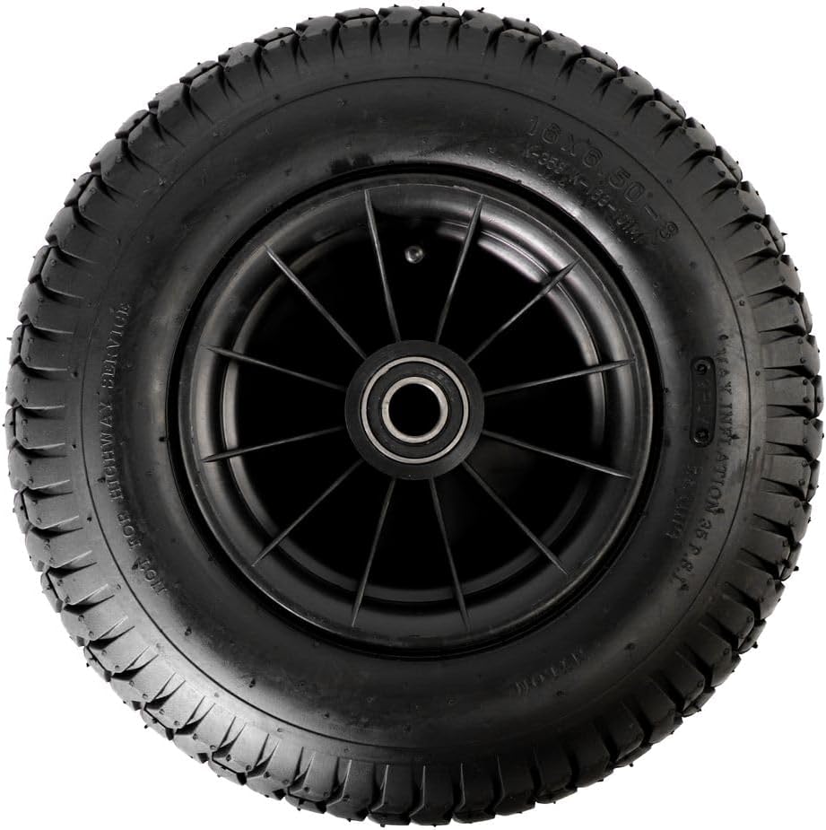 YakAttack 16" Rubber Tire for SandRig Surf Cart – Two Pack | Durable Replacement Wheels for Piers, Pavement & Hard-Packed Terrain | Long-Lasting Cart Upgrade for Fishing & Beach Transport