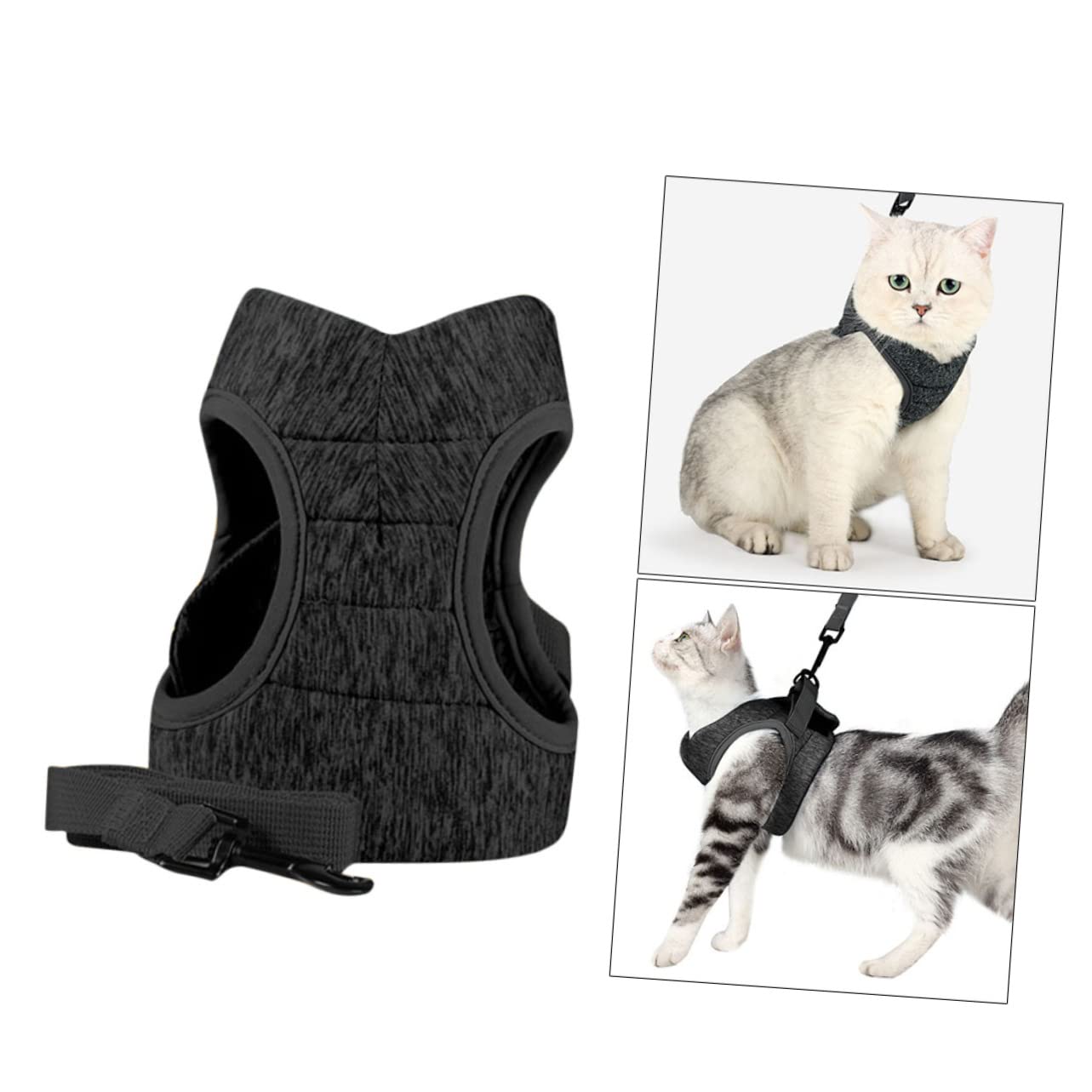 Kisangel 3piezas Arnés para Gatos Ligeros y Cómodos Correa De Pecho Diseño Transpirable para Paseos Seguros s