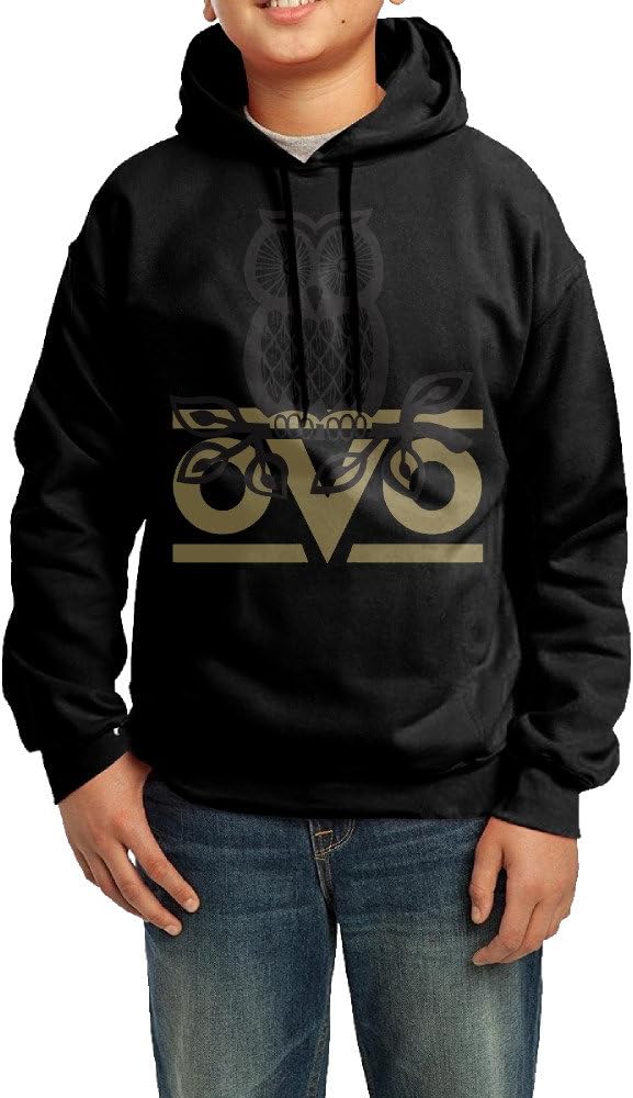 YHTY Youth Unisex Hoodie Owl OVO Black