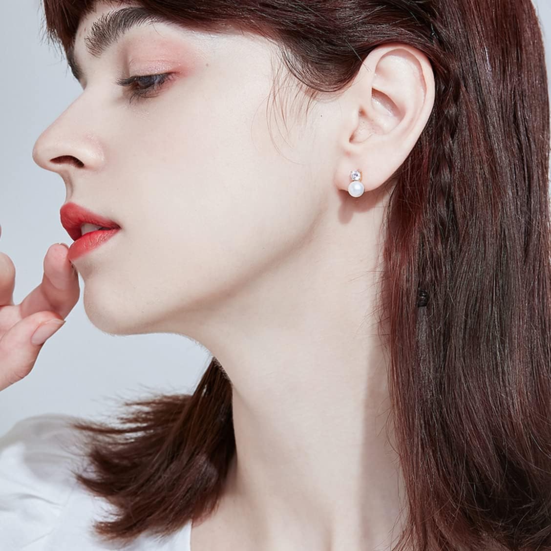 Pearl Earrings for Women 14K Gold Plated Hypoallergenic Pearl Earrings 5A Cubic Zirconia Dangle Earrings Elegant Jewelry - Image 6