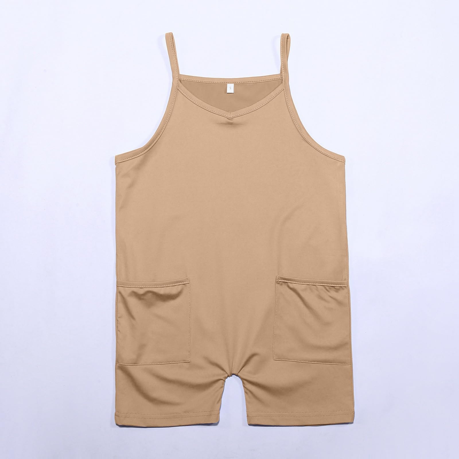 Generisch Ropa de trabajo de invierno casual pelele tirantes espaguetis pantalones cortos mono con bolsillos zapatillas 24 niños