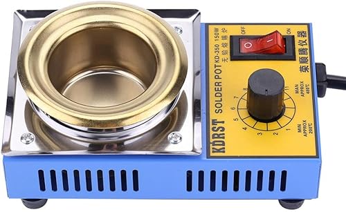 Miniatura 7 de Olla de soldadura, 110V 150W Olla de soldadura sin plomo Soldadura Baño Desoldador Placa de Titanio 1.969 in 392.0-842.0 F(US Plug)