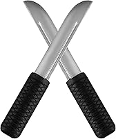 Vista 5 de Cuchillo de goma falso, paquete de 2 – Arma profesional de entrenamiento de artes marciales de autodefensa MMA