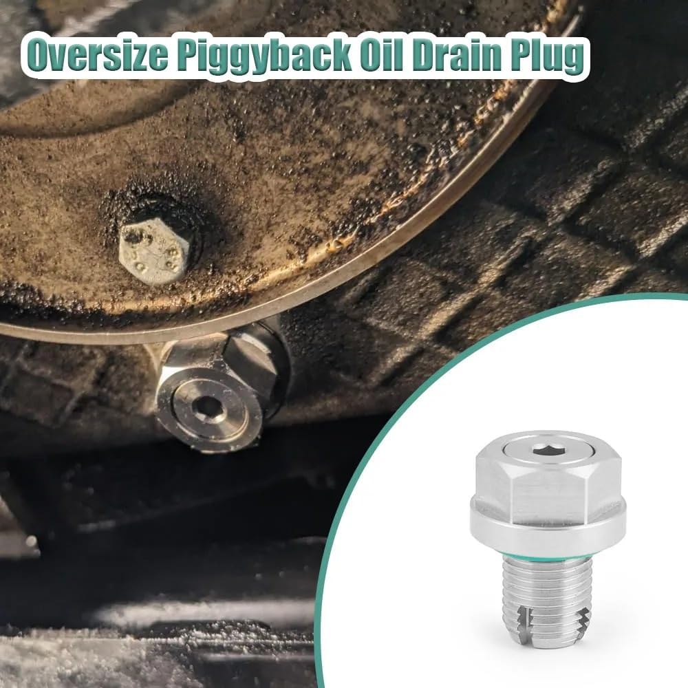 Oversize Piggyback Oil Drain Plug M10.4/M12.1/M14.1/M16.1/M18.1 Stainless Steel Self Tapping Oil Pan Thread Repair Kit(M10.4x1.25)