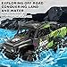 Amphibious RC Car, 2.4Ghz Remote Control Off-Road Truck, Waterproof All-Terrain Vehicle with 360° Rotation, Rechargeable Battery, Gift for Boys Girls 7-14 Years Old