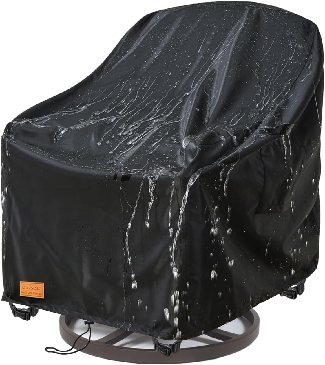 Outdoor Swivel Chair Covers Waterproof 1 Pack, Outdoor Chair Covers Patio Furniture Cover for Deck Patio Swivel Chair Heavy Duty, 30 W x 34 D x 36 H inches,Black 1Pack-30"Dx34"Wx36"H 1Park-Black