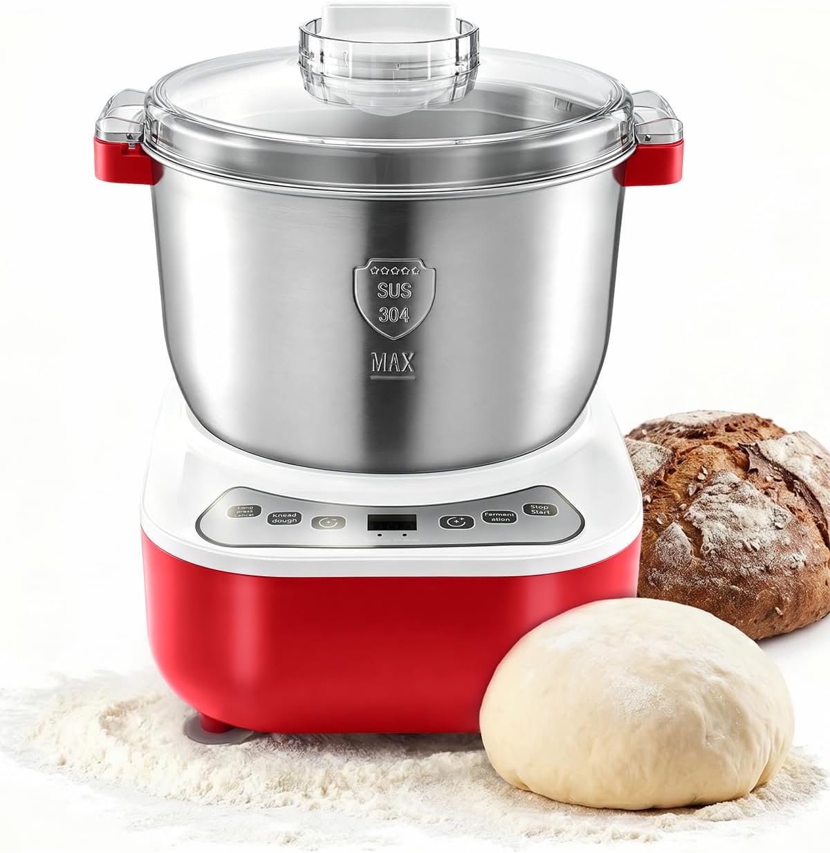 Saker Dough Maker with Automatic Ferment Function, 7.4Qt