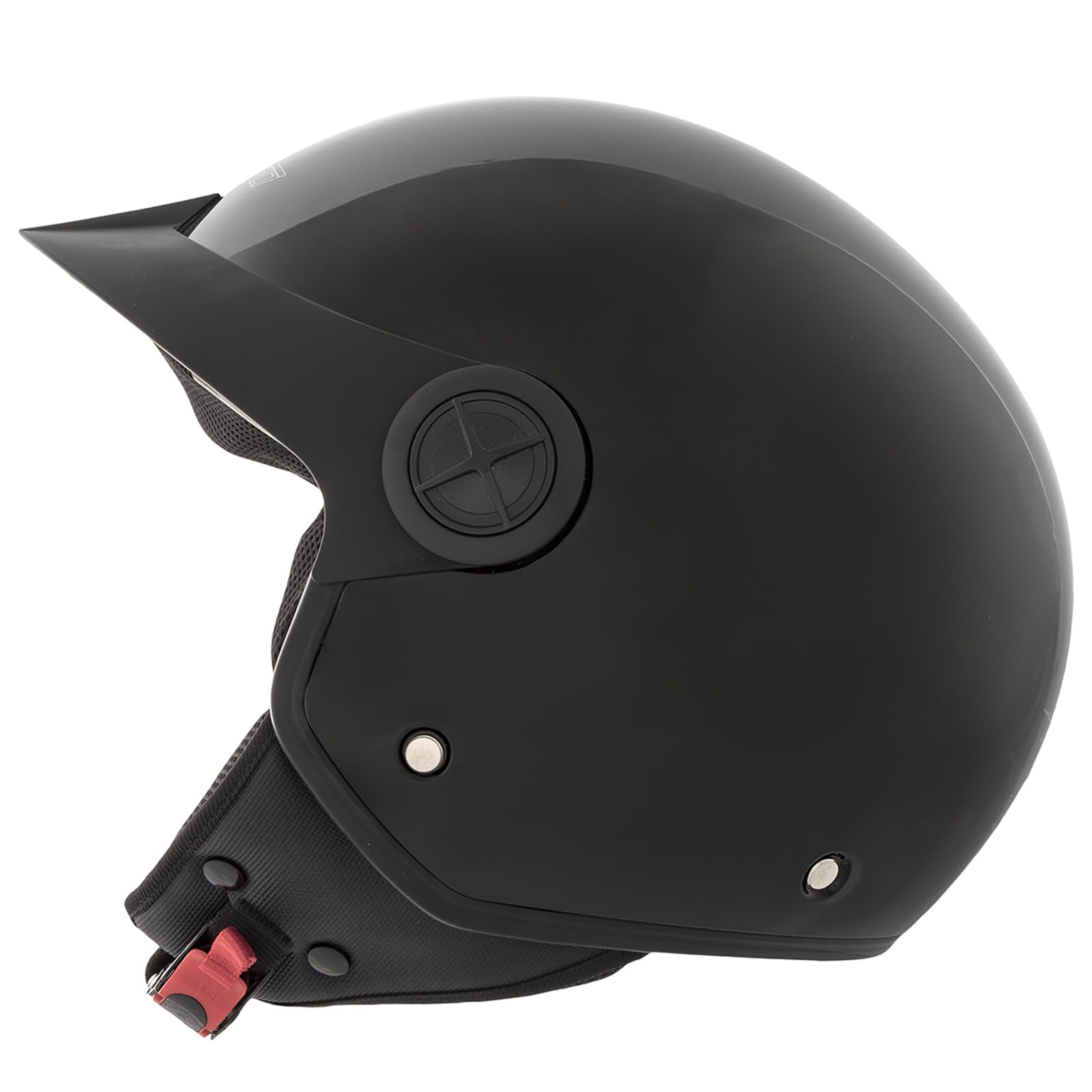 Piconet Casco Jet Frontino Moto Scooter Quad Custom Nero ECE 22-06 TAGLIA L