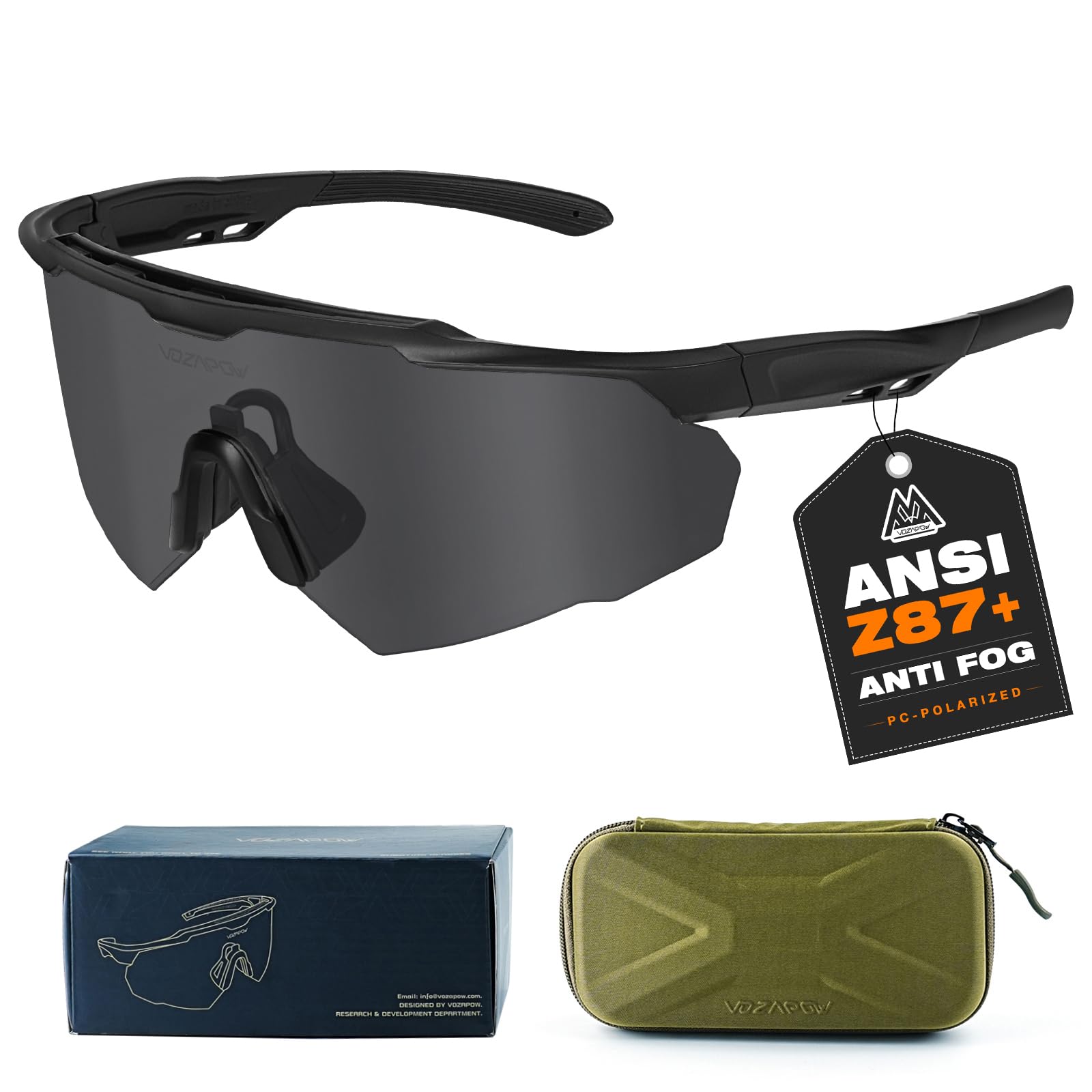 Range Tactical Shooting Glasses ANSI Z87+ UV400 Safety Glasses