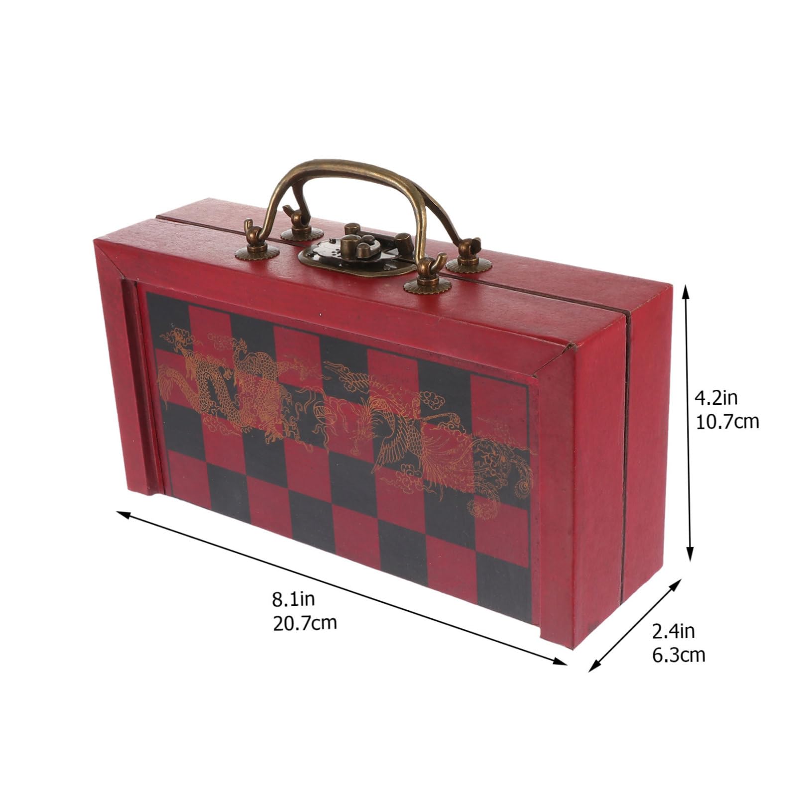 SUPVOX Unique Chess Props Vintage Chess Set Antique Chess for Adults Boys and Girls Safe Edges Lightweight Portable