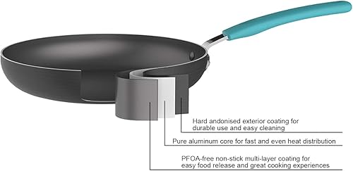 Miniatura 3 de Tienda Basics Juego de utensilios de cocina antiadherentes anodizados duros de 12 piezas turquesa ollas sartenes y utensilios Negro, Gris, Rojo,