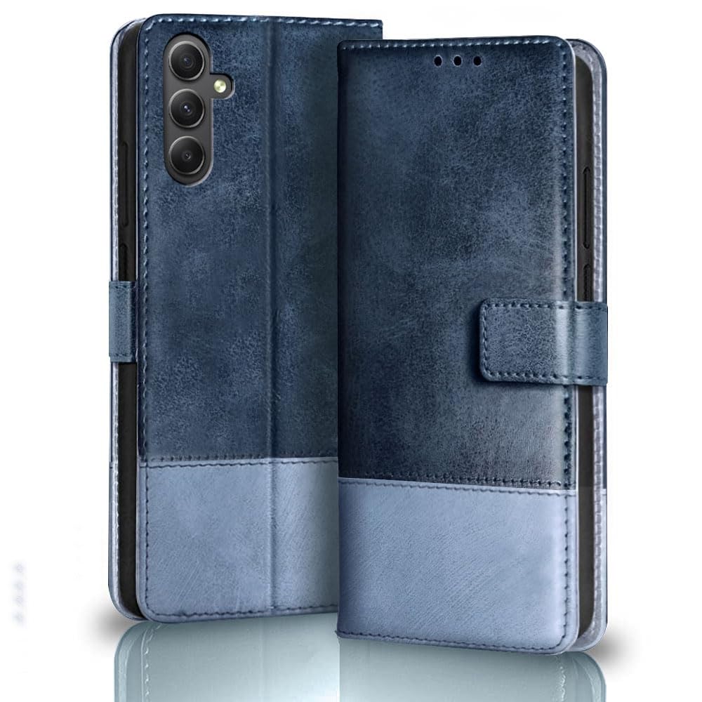 TheGiftKart Flip Back Cover Case for Samsung Galaxy A34 5G | Dual-Color Leather Finish | Inbuilt Stand & Pockets | Wallet Style Flip Back Case Cover for Samsung Galaxy A34 5G (Blue & Sky) (B0CFYJ35BH) Amazon Price History, Amazon Price Tracker
