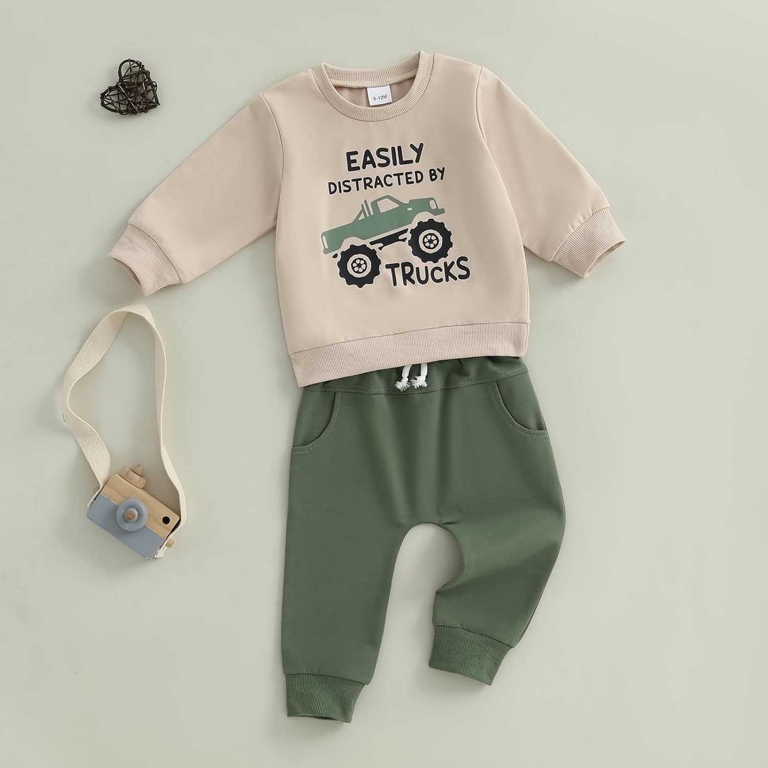 Toddler Baby Boy Fall Clothes 1T 2T 3T 4T 5T Winter Outfits Long Sleeve Trucks Sweatshirt Tops Jogger Pants Set - Image 3
