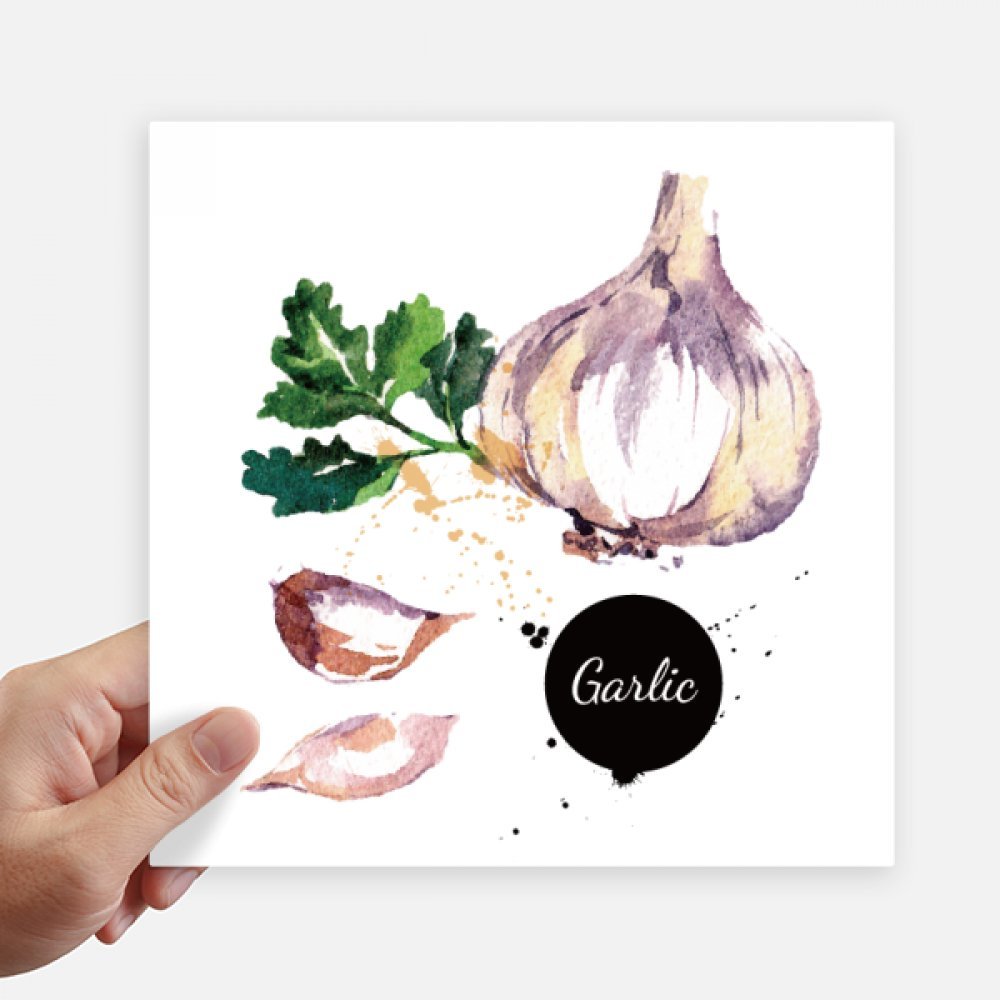 Autocollant carré ail aquarelle 20cm x 20cm multicolore pour valise et mur lot de 4