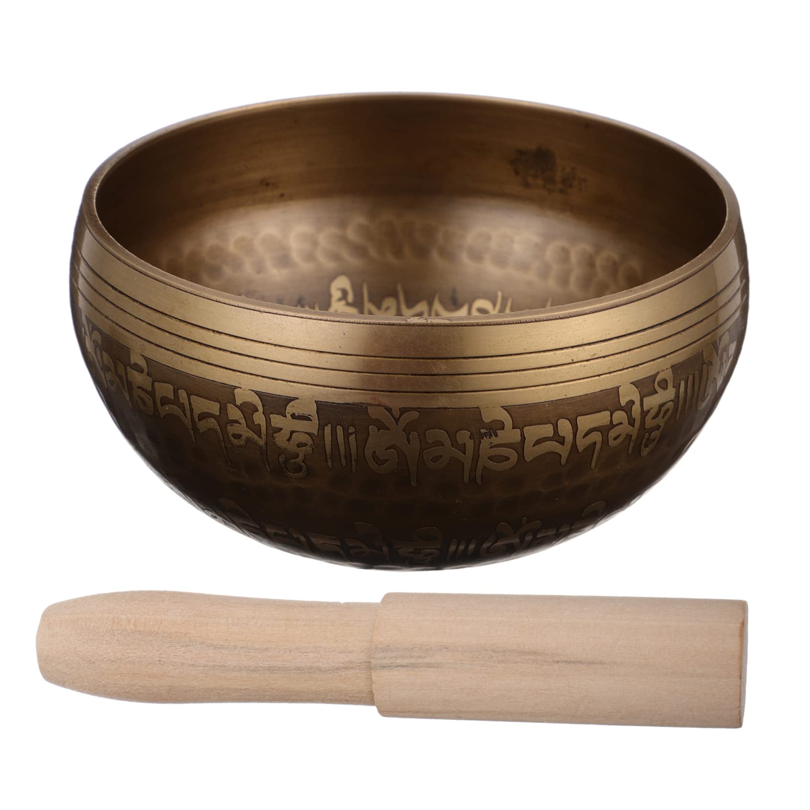 2 Sets Klangschale, tibetische Gong-Klangbadschalen, Gebetsschale, Klangschale mit Stab, Glocke, Meditationsschale mit Stab, tibetische Heilschalen, langlebige Meditationsschale, Yoga, Holzornament