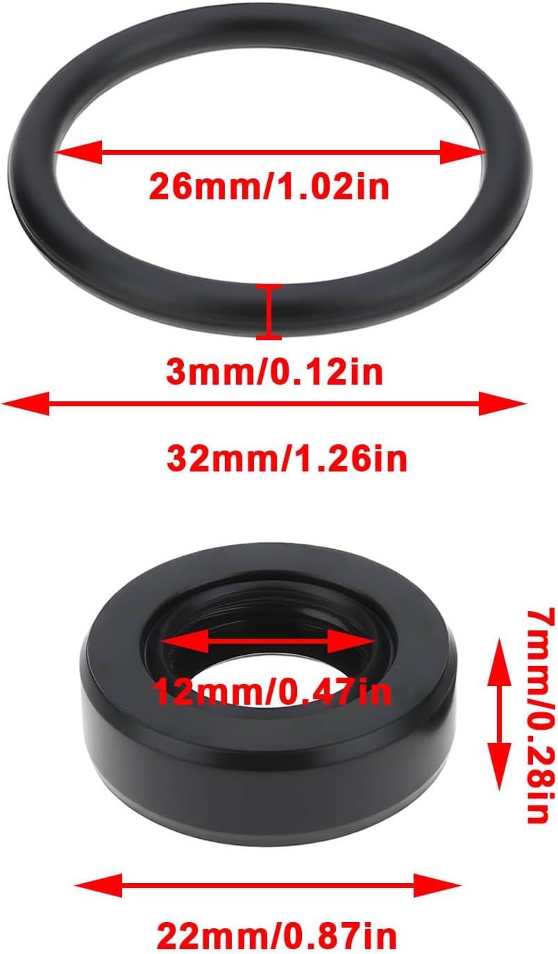 4pcs Car Distributor O Ring Seal Kit 30110-PA1-732 30130-PC6-003 Compatible with Honda Civid 1997-2002