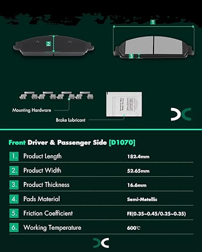 Vista 173 de SCITOO - Juego de pastillas de freno de cerámica