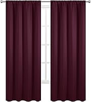 Vista 2 de LEMOMO Cortinas opacas de 42 x 84 pulgadas, juego de 2 paneles de cortinas con aislamiento térmico para oscurecer la habitación, cortinas