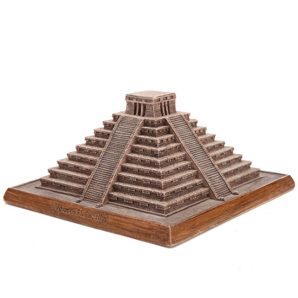 Pyramide Maya Mexicaine : figurine décorative en résine et objet de collection architectural