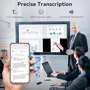 AI Voice Recorder,Note Voice Recorder with Transcribe Summarize  Two-Way Translation,112 Languages,App Control,64GB Memory,Suitable for Lectures,Meetings,Calls,International Exchange