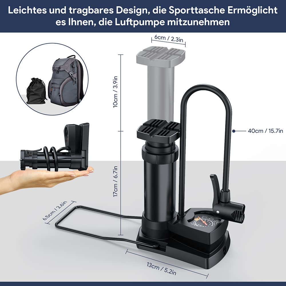 Bike Pump Mini Pompe À Vélo Vélo De Route Pompe Vélo Pompes pour Tous