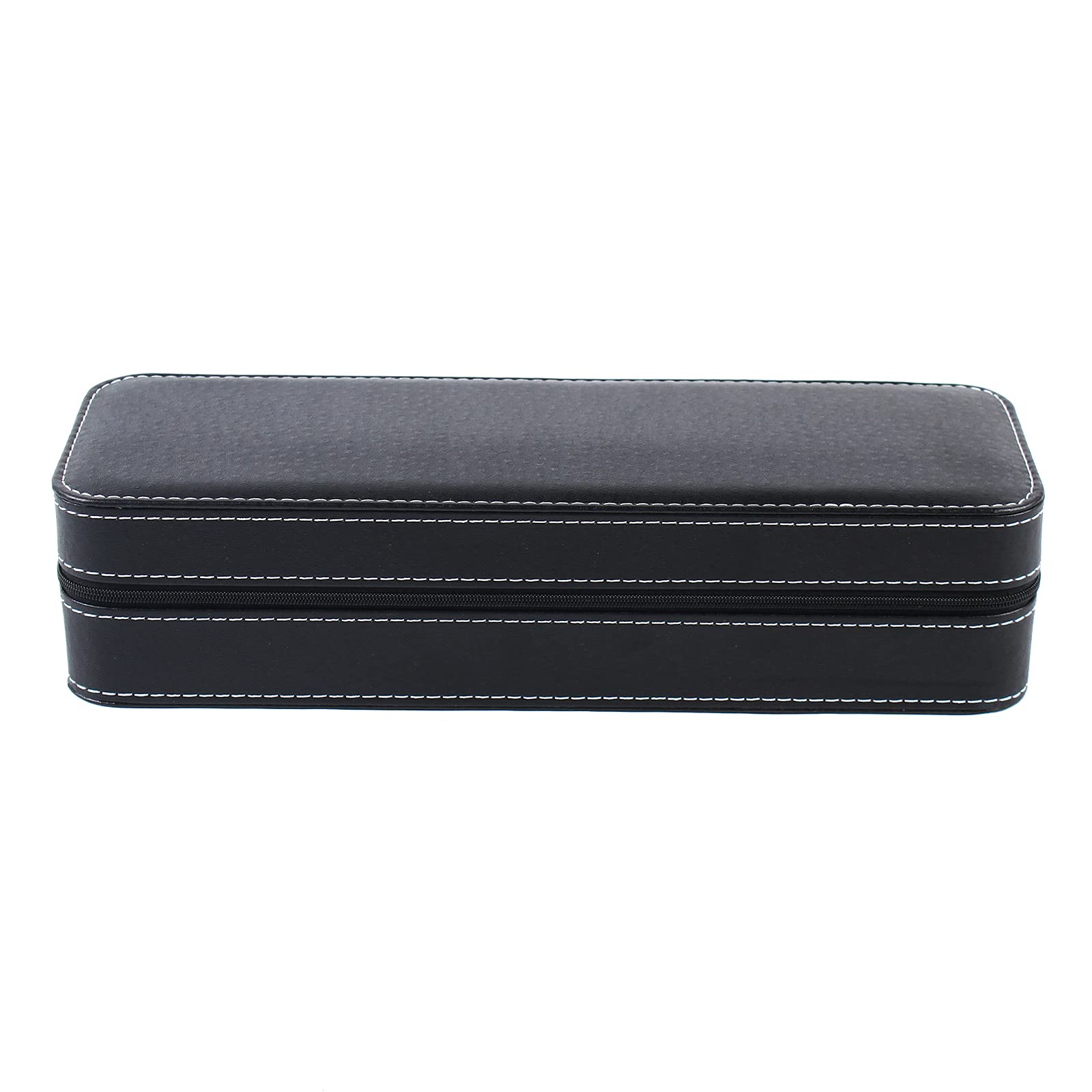 Genérico Caja De Reloj Portátil, Almacenamiento De Viaje Impermeable, Orizador De Joyas Multifuncional, Caja De Reloj De Cuero, Almacenamiento Personalizado (13 * 4.3 * 2.95inch)