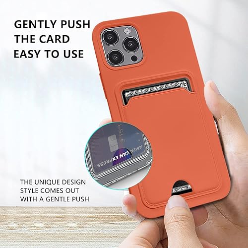 Miniatura 4 de 3 fundas de gel de silicona para iPhone 12 Pro Max con tarjetero a prueba de golpes delgado monedero protector de 6.7 pulgadas (caqui y lavanda