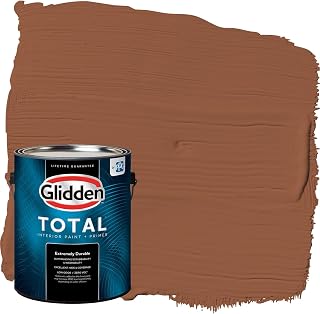 Total Interior Wall Paint & Primer All-in-One, Spiced Cider/Orange, Flat, 1 Gallon
