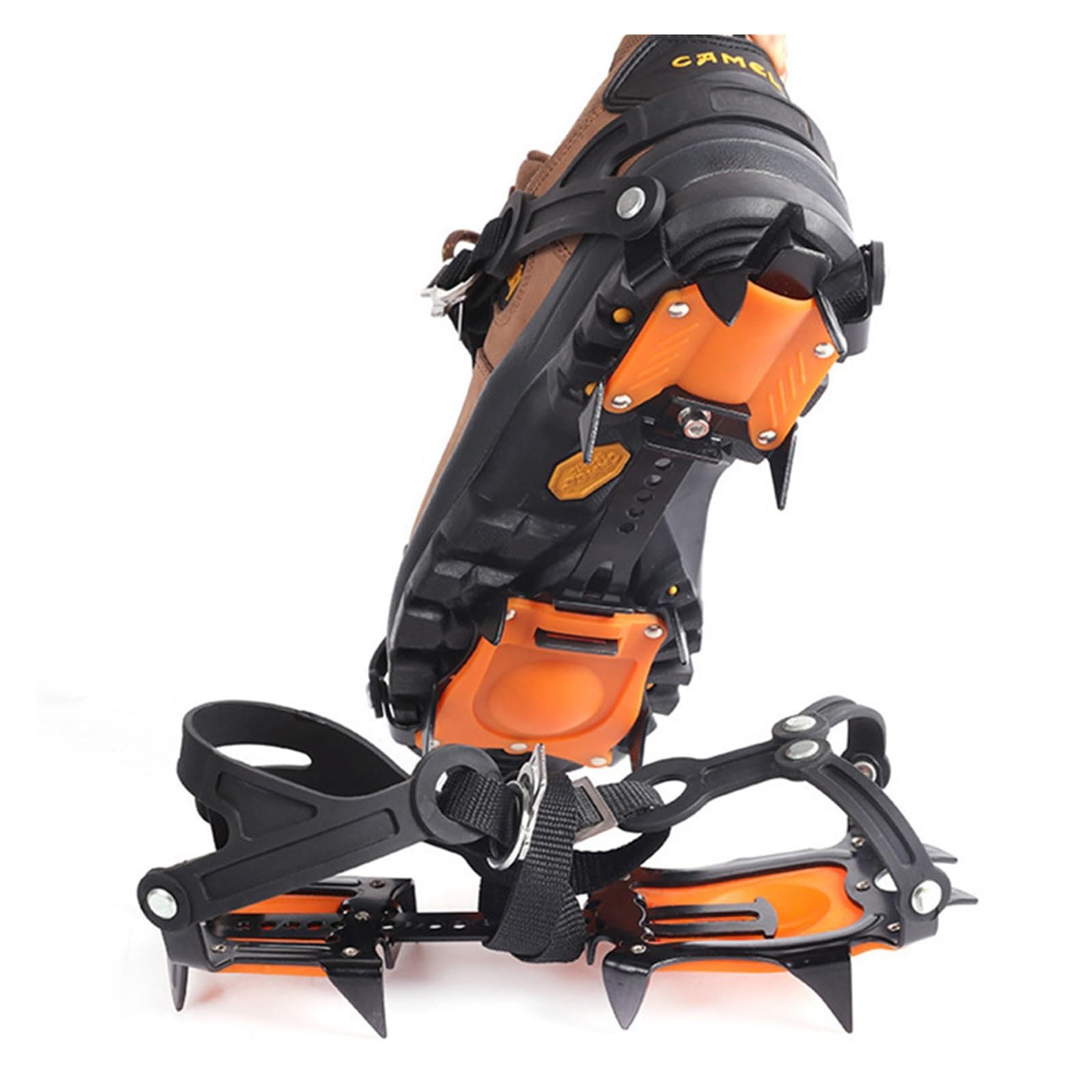 Crampons à Glace Professionnels à 10 Dents for Escalade, Crampons, Crampons, Griffes, Bottes d'extérieur, Chaussures à Crampons, antidérapantes, randonnée