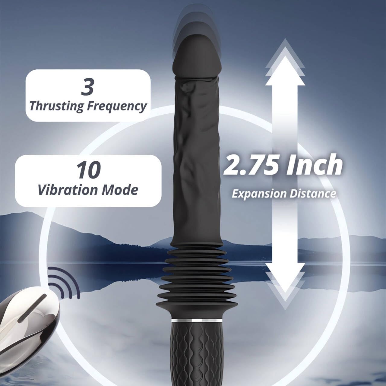 FST Sex Machine Thrusting Dildo, Dildo Machine with 10 Vibrating & 3 Thrusting & Heating Mode, Remote Control Thrusting Vibrator with Powerful Suction Cup, Adult Sex Toys for Women Men Masturbation