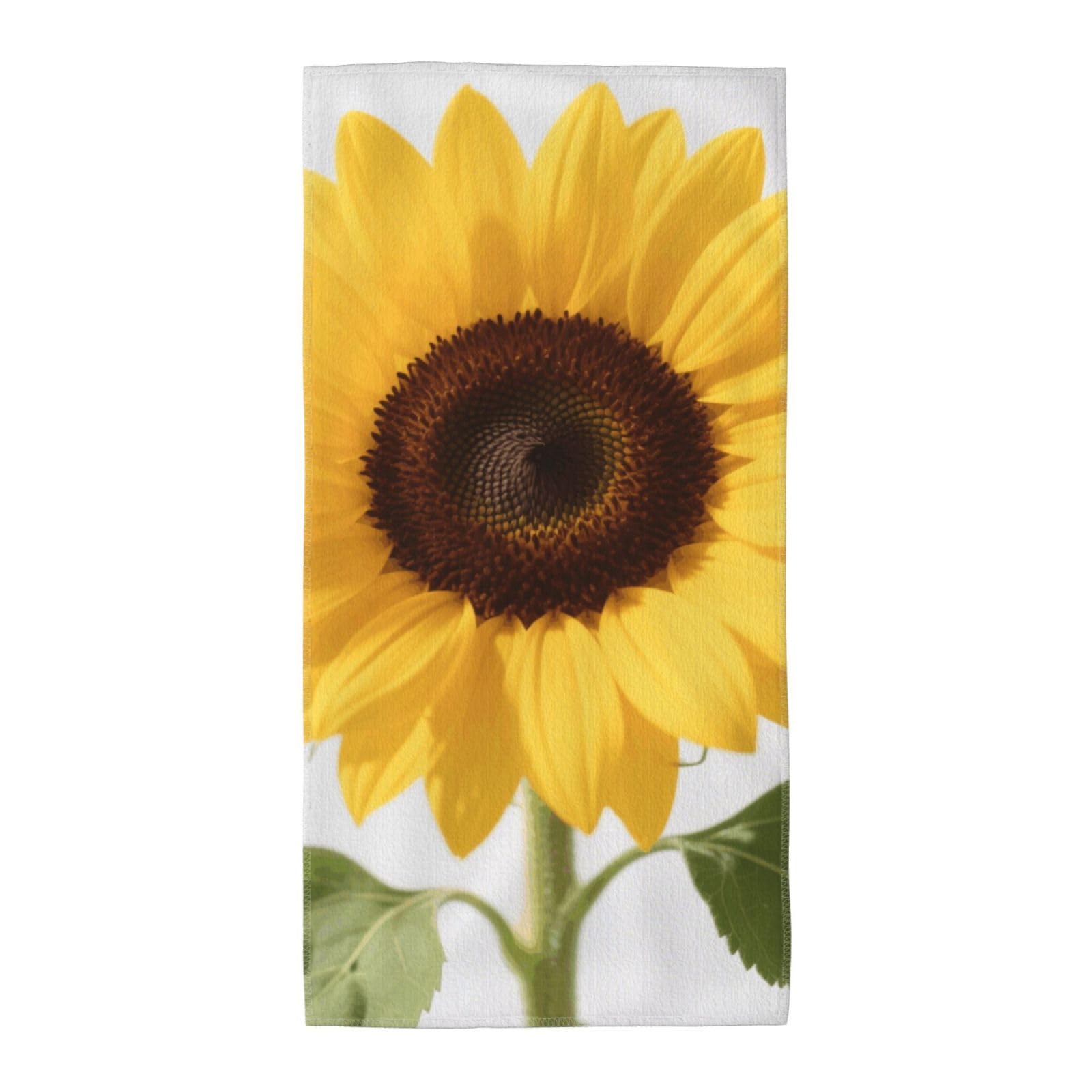 FekiLoot Absorbent Hand Towels 12"X24" Decorative Bathroom Towel Soft Microfiber Face Towel Beautiful Yellow Summer Sunflower Dish Kitchen Towels for Bathroom Kitchen Hotel Spa Bath Towels