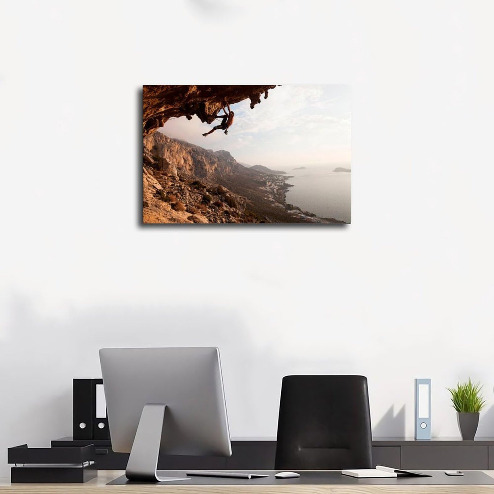 Extremer Leinwanddruck, Klettersport-Poster, Leinwandposter, Schlafzimmer, Dekoration, Landschaft, Büro, Raumdekoration, Geschenk, 61 x 91,4 cm (L x B)
