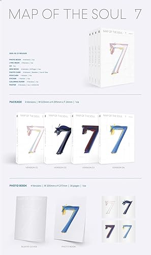 Miniatura 2 de K-POP BTS - MAP of The Soul 7, Version 1 Cover incl. Album, Folded Poster, Extra Photocards Set