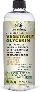 Pure Vegetable Glycerine/Glycerol Premium EP/BP/USP Pharmaceutical & Food Grade, Vegan, No GMO, Natural Humectant,Derived from Rapeseed Oil for Skin, Hair, Body 250ml