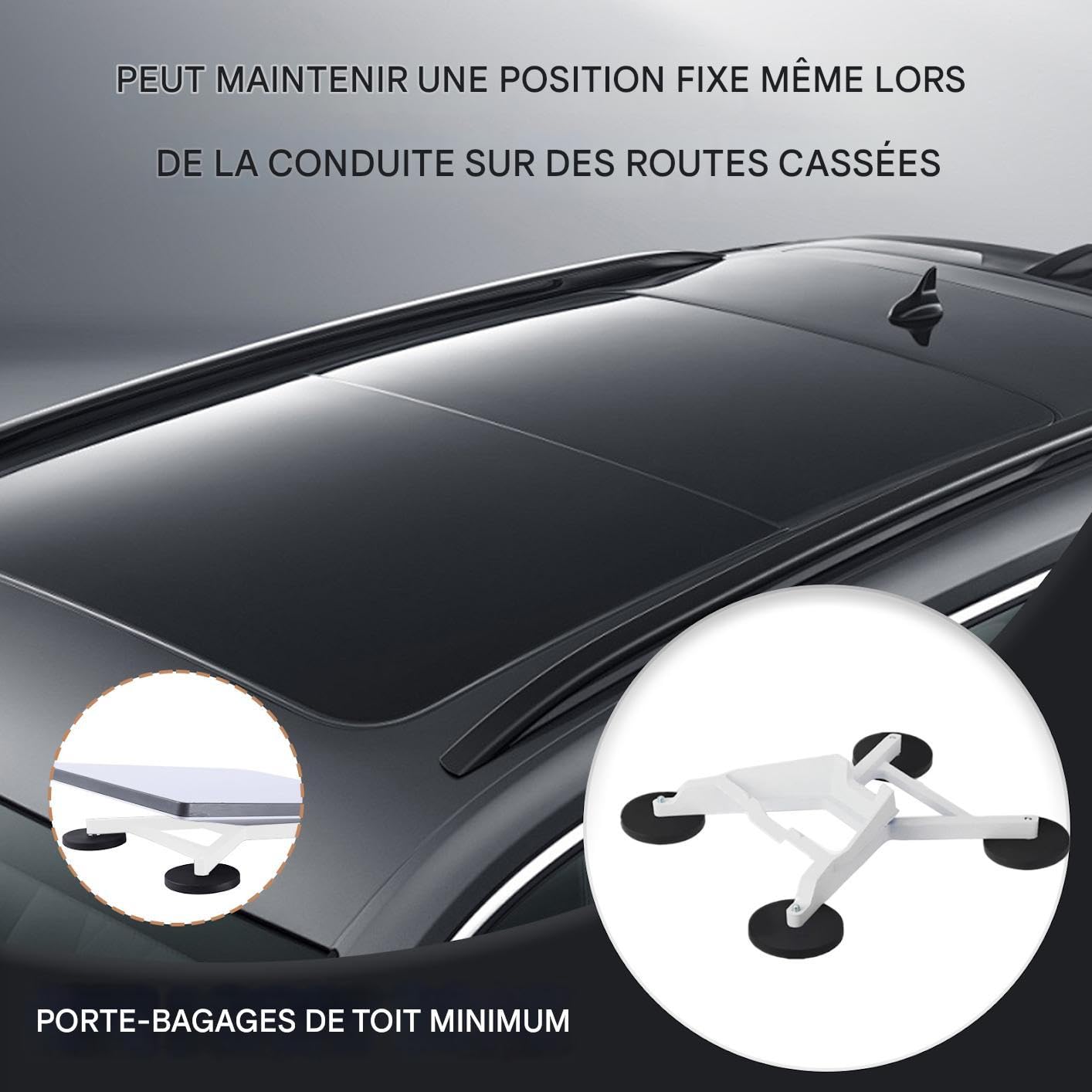 Soporte para Parabrisas Magnético Ajustable para Techo Solar | Soporte para GPS y Tabletas de Ventana de Coche para Portátil Vehículos Autocaravana Barcos Aviones SUV Viajes y Camping