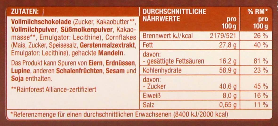 Gut & Günstig Crunchy Flakes Pralinen aus 74% Vollmichschokolade, 18er Pack (18 x 250g)