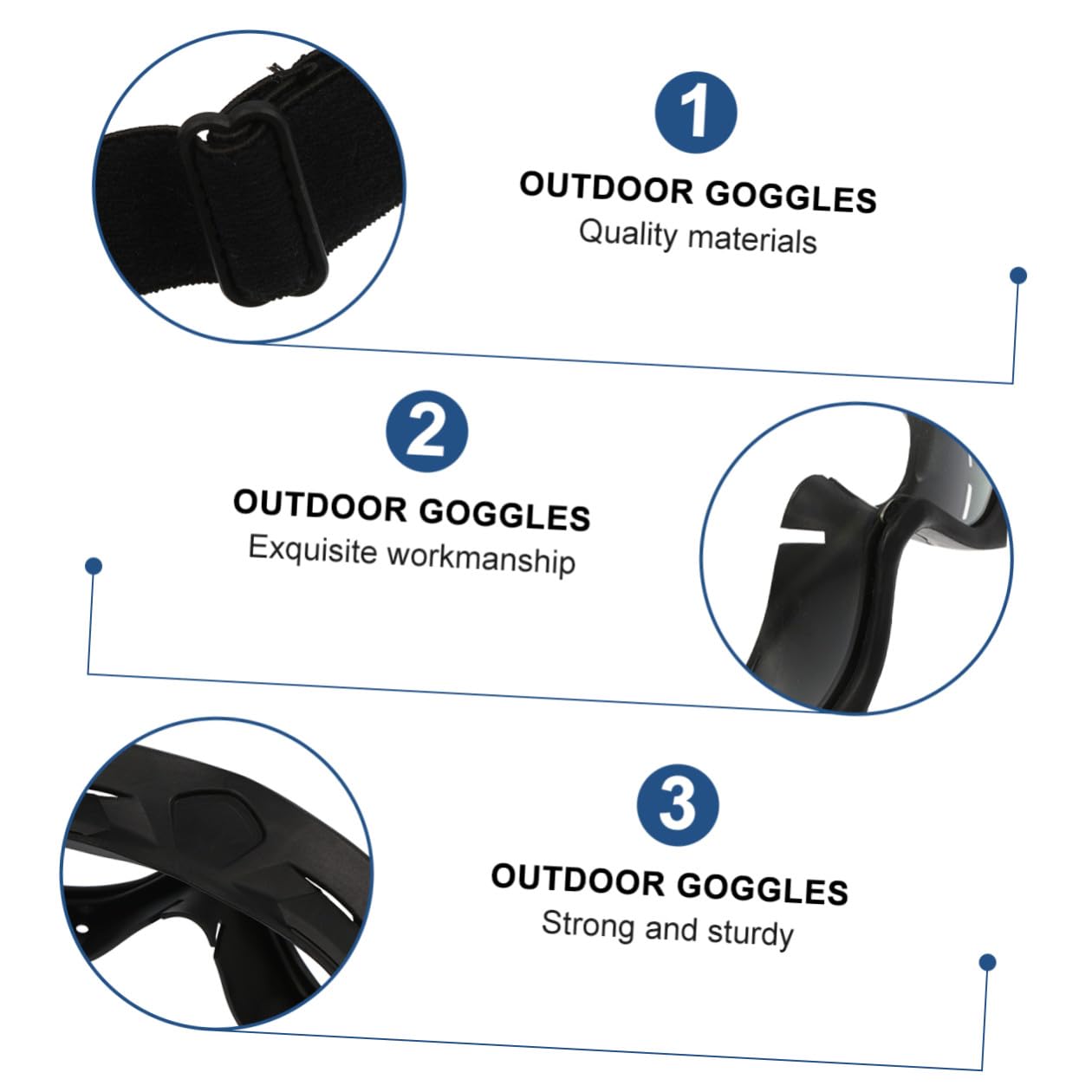 Healvian Occhiali Protettivi Anti-Vento Leggeri per Esterni Montatura Nera e Lenti Trasparenti Occhiali da Ciclismo e Equitazione Resistenti Agli Urti per Attività Outdoor e Sportive