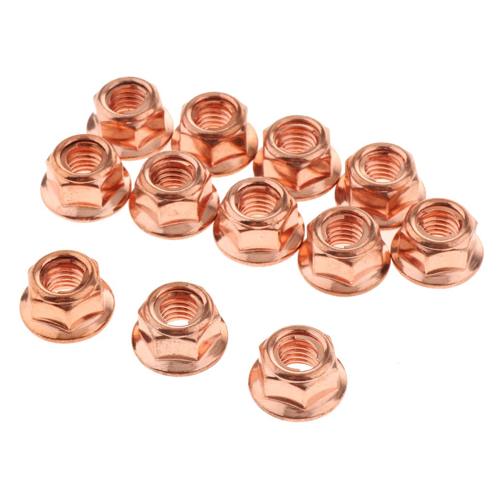 24X M8 Cuivre Flashé Collecteur D'échappement 8mm Écrou-Écrou Haute Température pour
